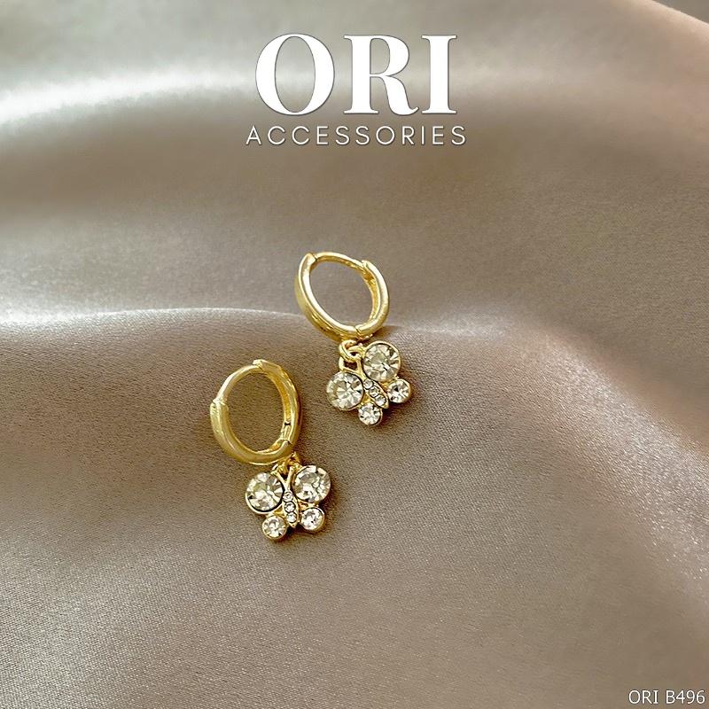 Bông tai nữ hình cánh bướm Amity đính đá xinh xắn ORI ACCESSORIES B496
