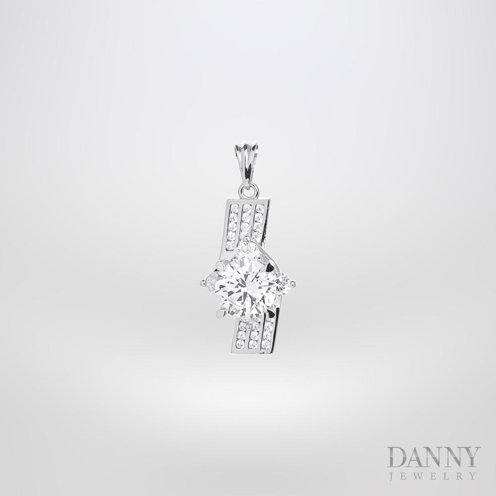 Mặt Dây Chuyền Nữ Bạc 925 Danny Jewelry Xi Bạch Kim DI4GZ025