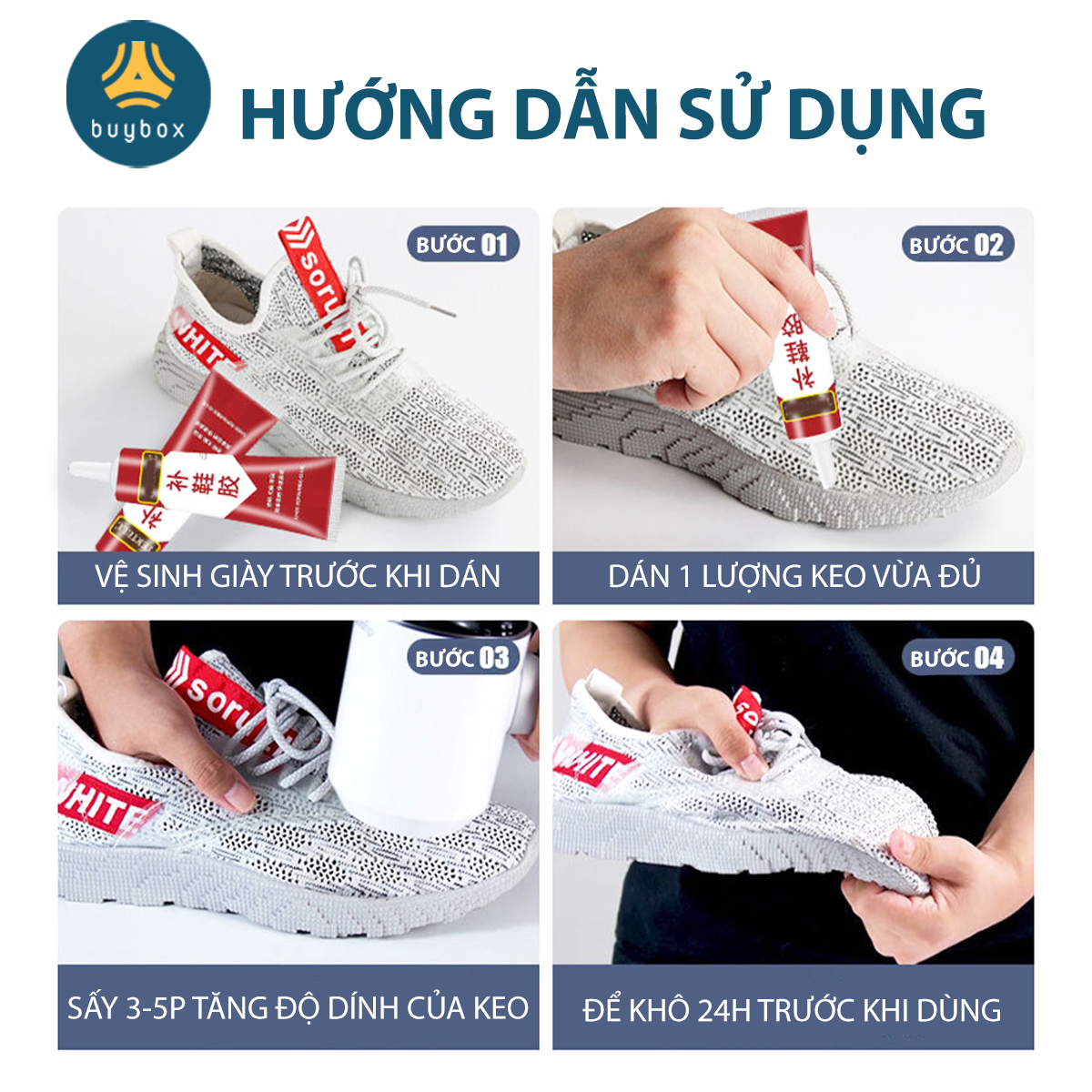Keo dán giày bền chặt, chống thấm hiệu quả, chất keo lỏng, dễ dàng sử dụng, tiện lợi - BuyBox - BBPK356