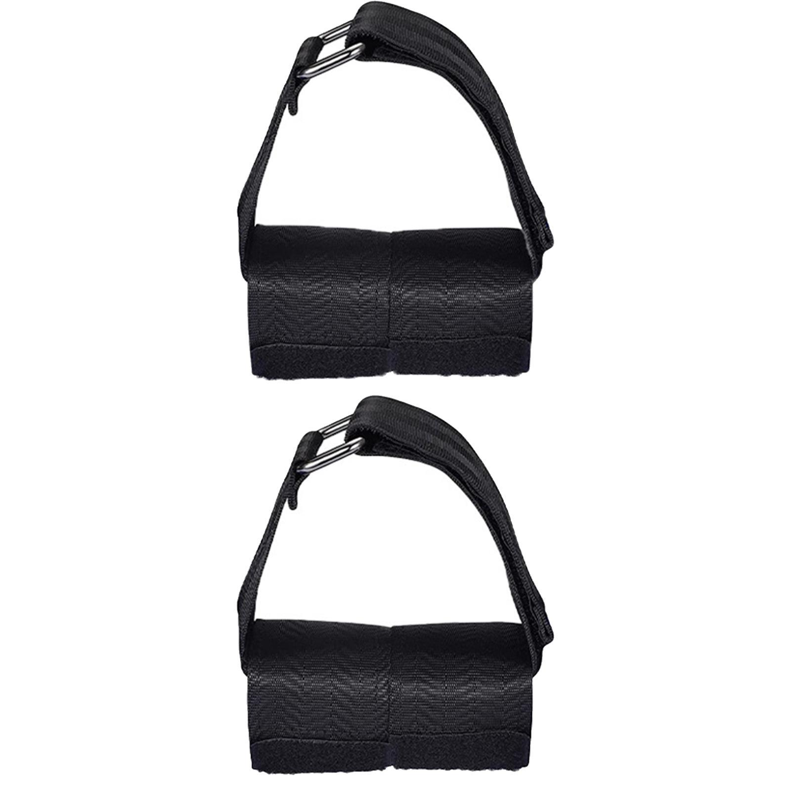 2Pcs Adjustable Weight Dumbbell Ankle Straps Black for Fitness Home Workout