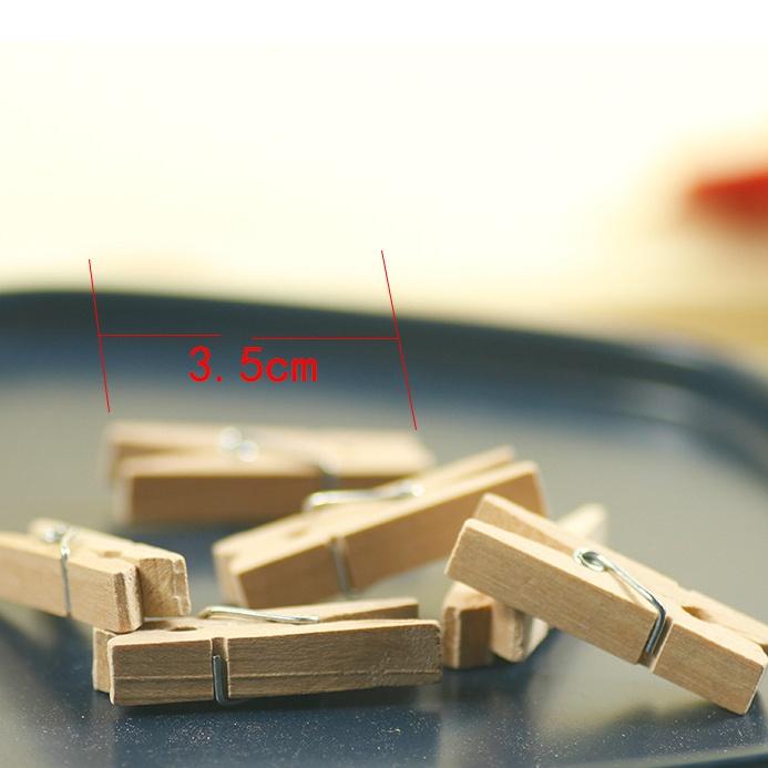 COMBO 10C Kẹp gỗ Kẹp ảnh, kẹp trang trí, phụ kiện kích thước KẸP GỖ 3.5 * 1.2CM và KẸP TRE 6 * 1.2CM PK606