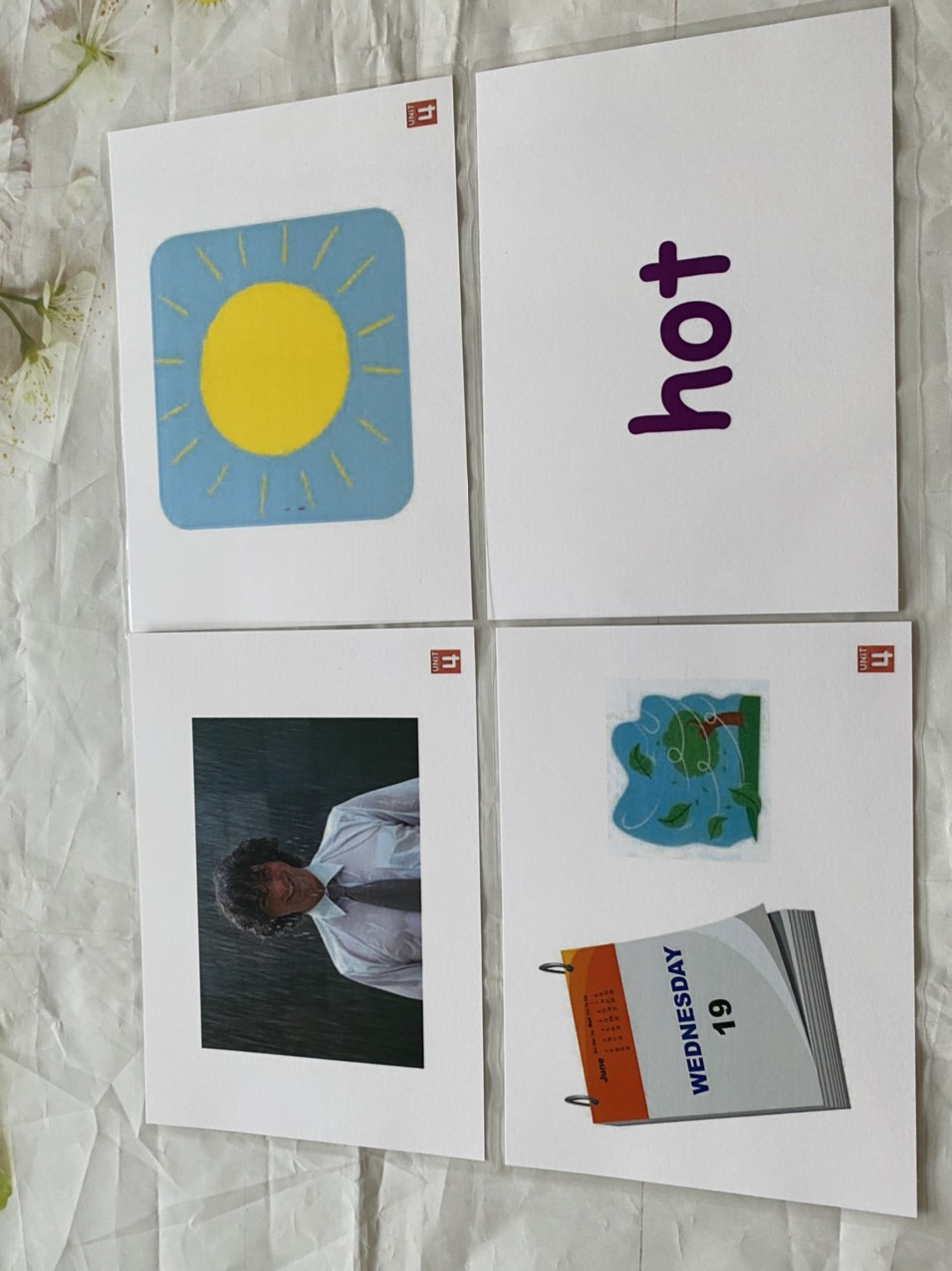 Flashcards Show and Tell 1-2-3 ( Size A5- 2 mặt -ép plastics bền đẹp)