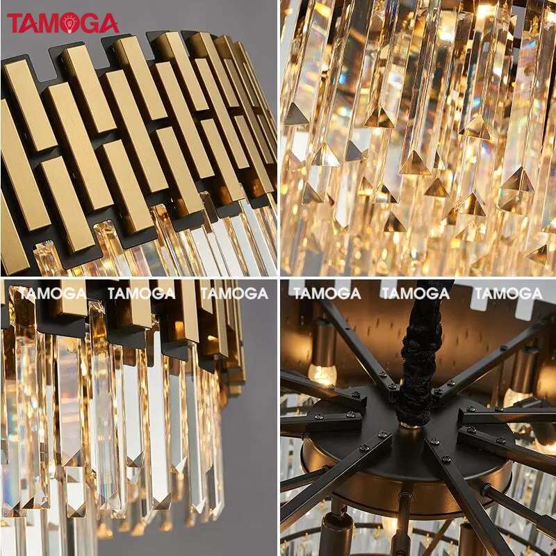 Đèn treo trần pha lê phòng khách TAMOGA CINVIA MS032 Kích thước 800mm
