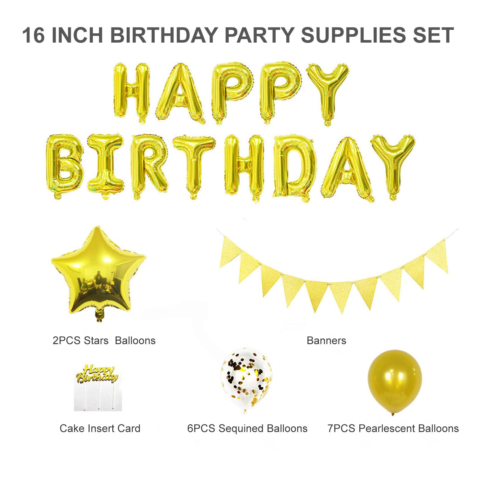 1 Set đồ dùng trang trí cho tiệc sinh nhật