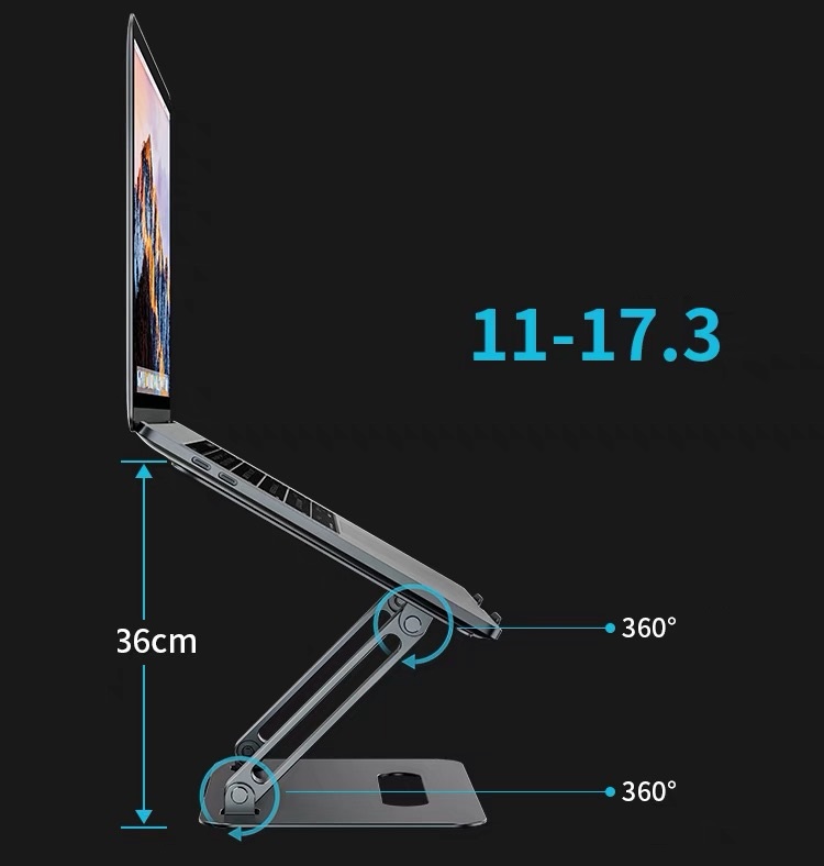 Giá đỡ laptop stand nhôm chỉnh độ cao chống mỏi gai váy cho laptop và máy tính bảng P43 Vu Studio - Hàng chính hãng