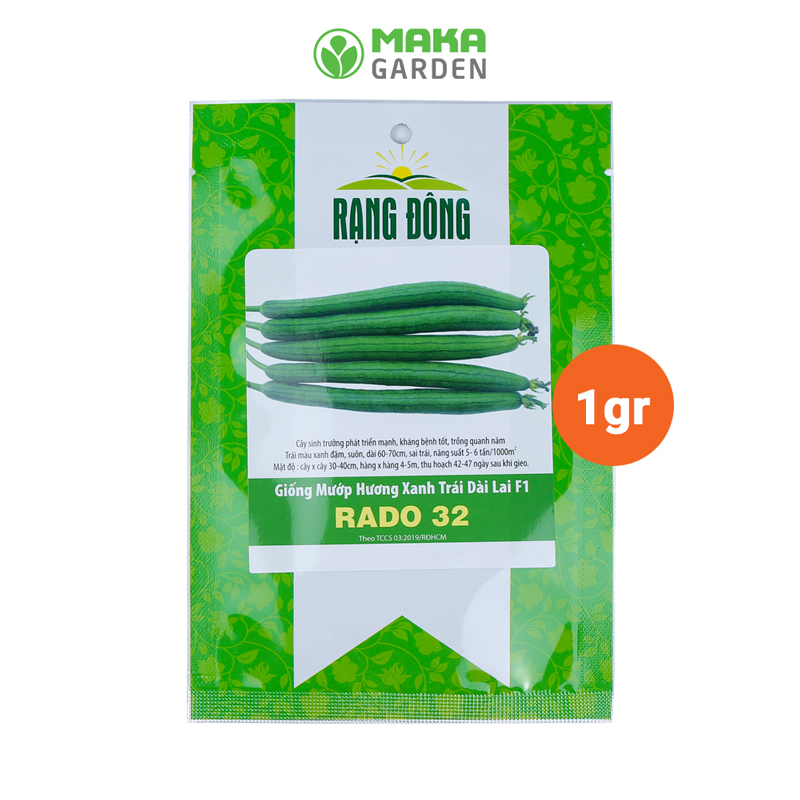 Hạt Giống Mướp Hương Xanh Rado 32- Gói 1Gr - Dễ Trồng, Trái Dài, Thơm, Ngọt, cho nhiều trái