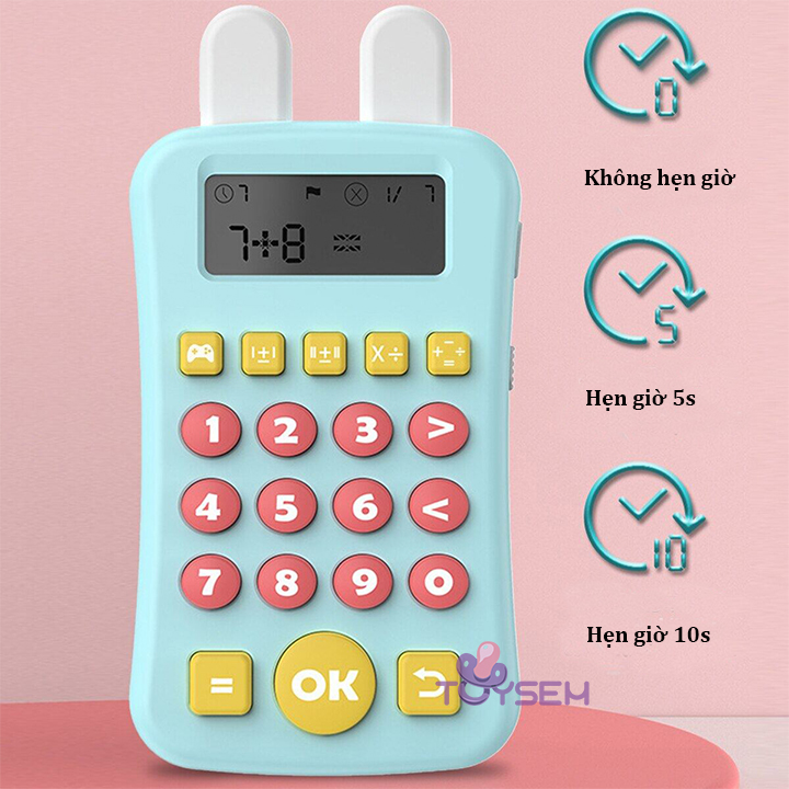 Máy luyện tính nhẫm có giọng nói thông minh giúp bé học toán - Máy tính cầm tay đồ chơi giáo dục phát triển tư duy