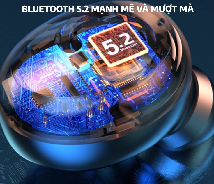 Tai nghe bluetooth V5.2 F11 - Cảm Ứng Thông Minh, Hỗ Trợ Đàm Thoại, Âm Thanh Hay, Thiết Kế Nhỏ Gọn, Màn Hình Led Sắc Nét - Hàng Chính Hãng