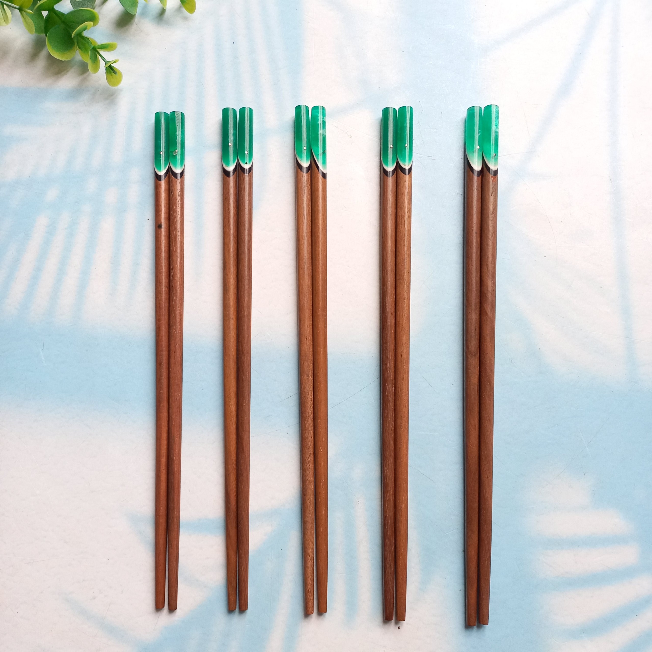 Đũa Gỗ Cẩm Đầu Khảm Trang Trí Sang Trọng Cao Cấp, Đũa 23cm Ăn Cơm, Phụ Kiện Bàn Ăn