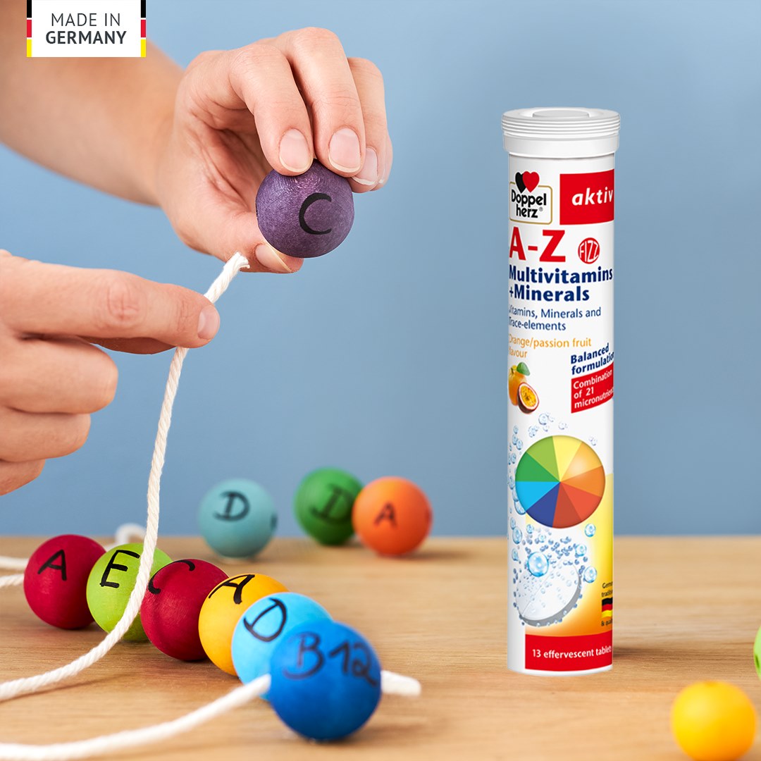 Combo 03 tuýp viên sủi bổ sung 21 Vitamin và khoáng chất Doppelherz A-Z Fizz