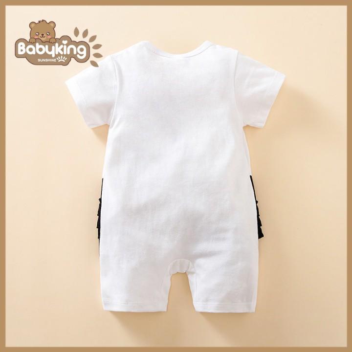 BodySuit,áo liền quần dễ thương ngắn tay kiểu chim thiên nga cho bé gái , cotton 100%,thương hiệu Aiueo Nhật Bản.