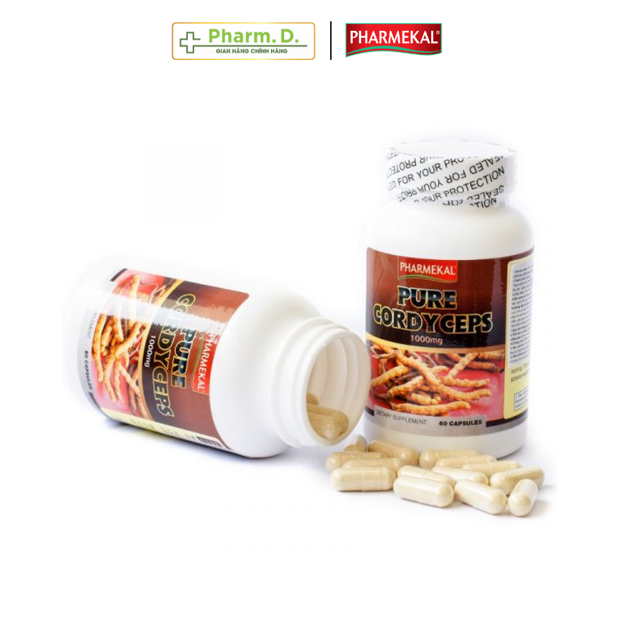 Viên Uống Đông Trùng Hạ Thảo PHARMEKAL Pure Coredyceps 1000mg Hỗ Trợ Sức Khỏe