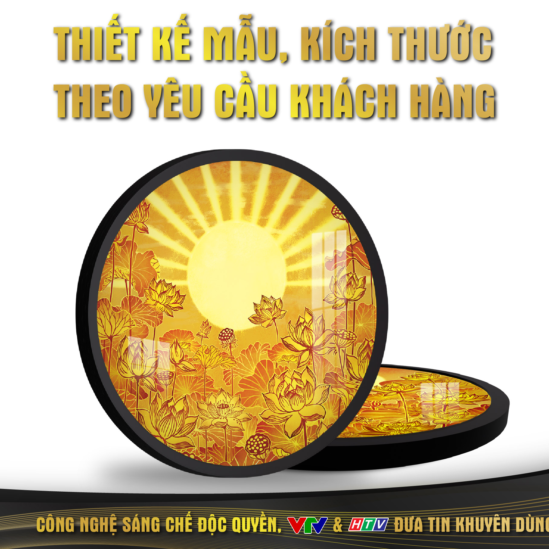 Đèn Hào Quang Phật In Tranh Trúc Chỉ DECORNOW 30,40 cm, Trang Trí Ban Thờ, Hào Quang Trúc Chỉ CHỮ VẠN DCN-TC9