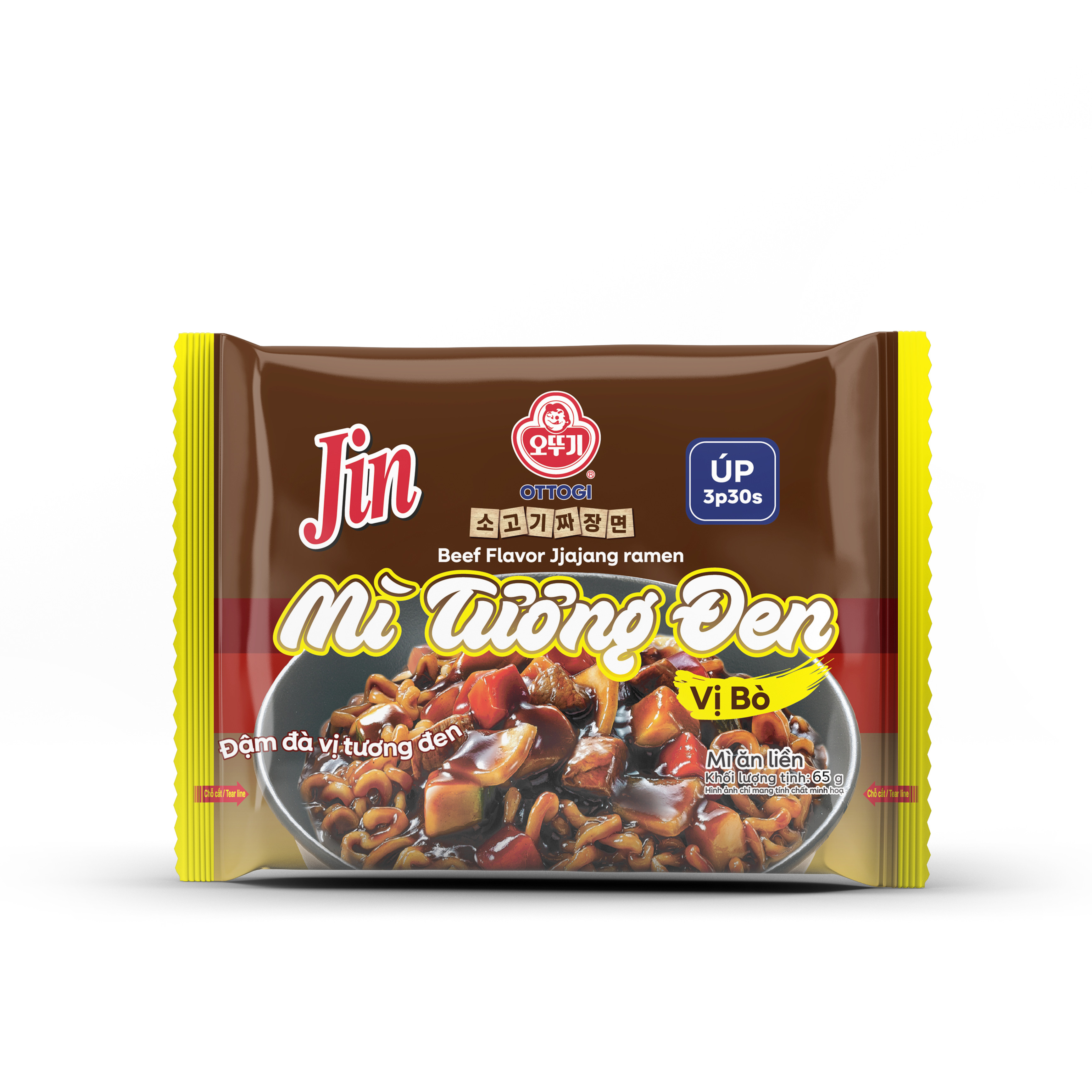 Hình ảnh Mì Ăn Liền - Mì Tương Đen Vị Bò Ottogi 65g