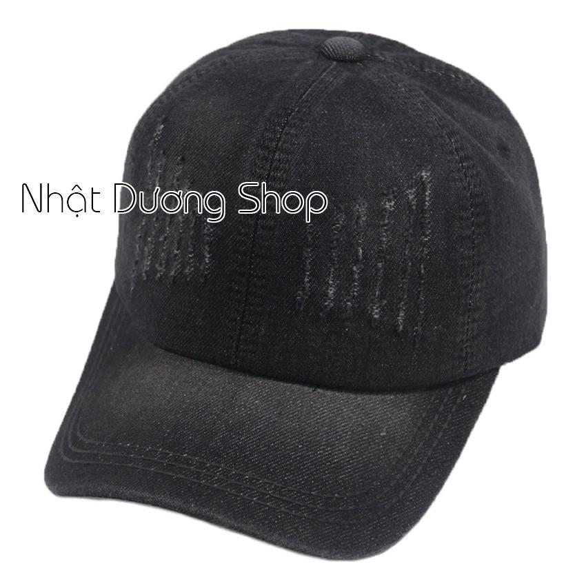 Nón kết jeans thời trang không thêu - Đen, Jeans nhạt 2 xướt, phong cách, cá tính, phù hợp cho mọi người