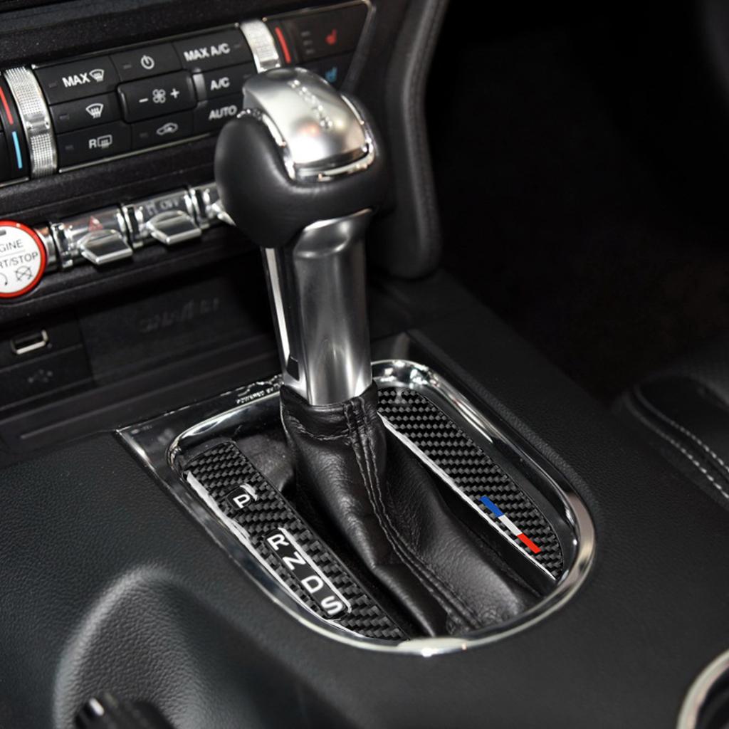 Carbon Fiber Gear Lever Frame Decorative Sticker for 2015 2017