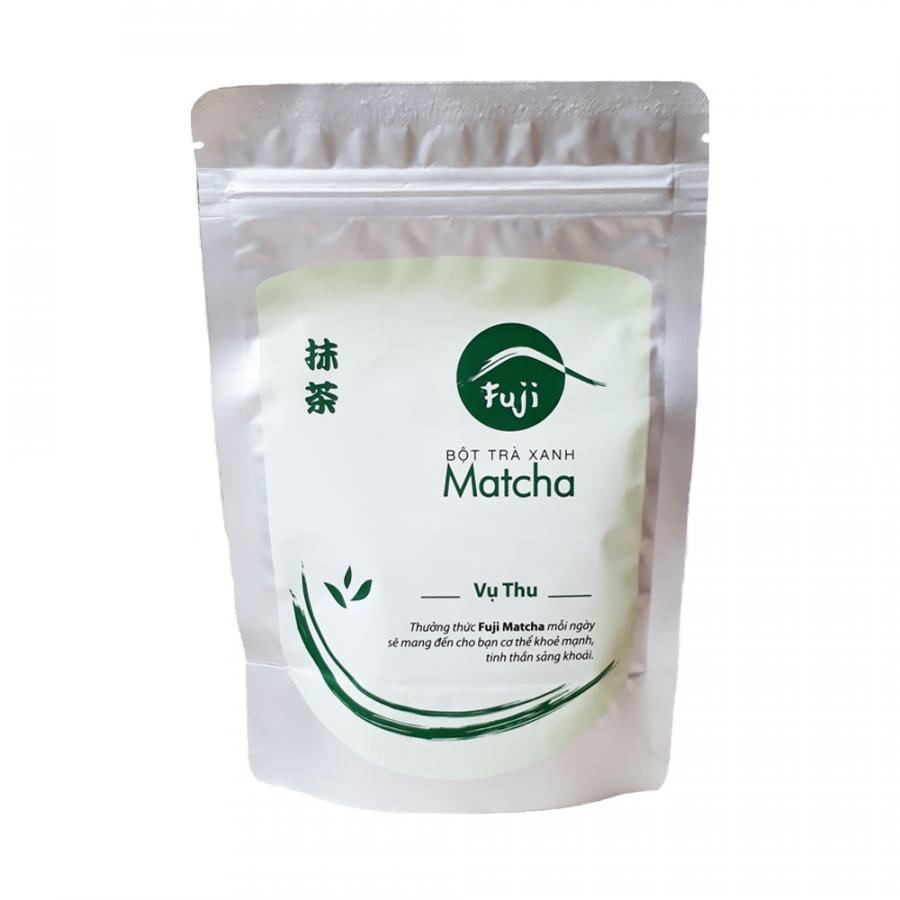 Bột Trà Xanh Fuji Matcha Thu 100g - Đắp mặt, trị mụn, dưỡng trắng da, nấu ăn. Hàng Chính hãng, 100% tự nhiên