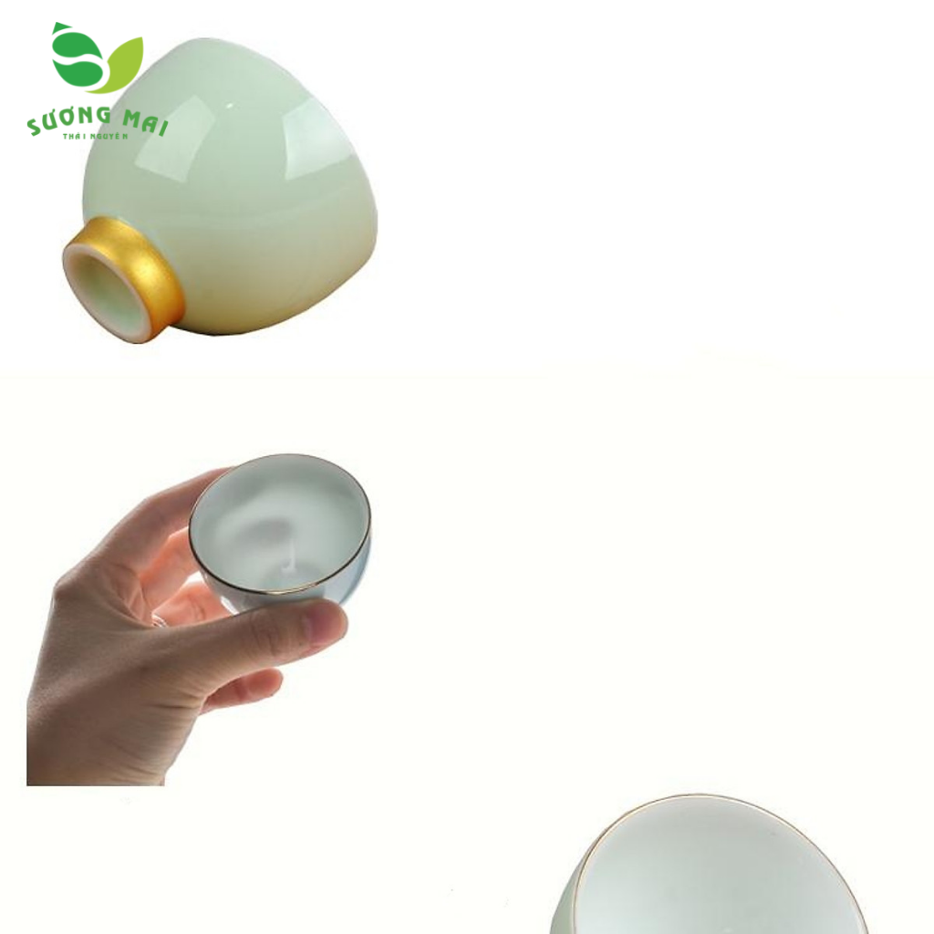 Chén uống trà men ngọc – màu xanh dương