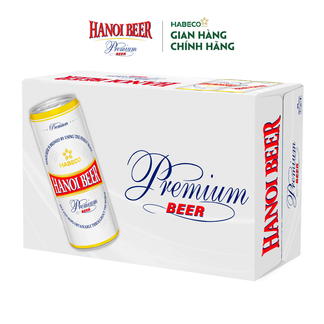 Combo 2 Thùng Bia Hanoi Premium - Thùng 24 lon 330ml