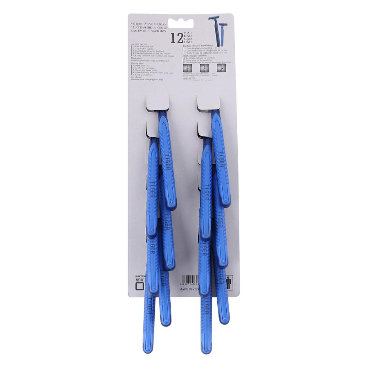 Dao cạo râu 3 lưỡi Tiger (12 cây/ bịch)