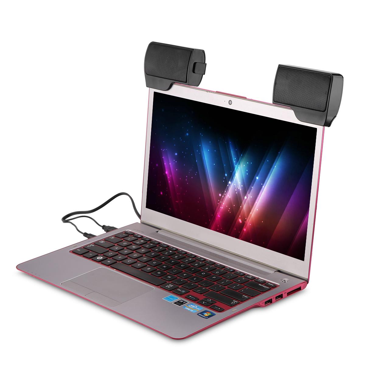 Mini Di Động USB Loa Âm Thanh Thanh Clipon Loa Cho Máy Tính Xách Tay Laptop Điện Thoại Máy Nghe Nhạc Máy Tính Máy Tính Có Kẹp