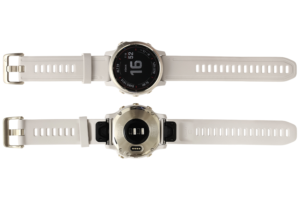 Đồng hồ thông minh Garmin Fenix 6S Pro Solar dây silicone - Hàng chính hãng