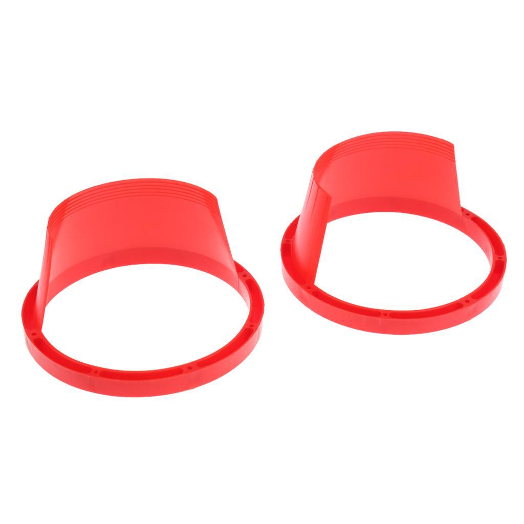1 Pair Waterproof Car Audio 6.5'' Dia Speaker Spacers Extender Rings Red