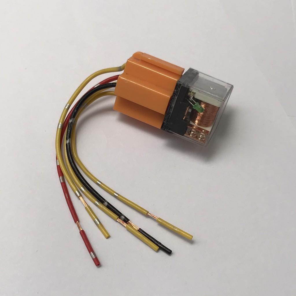 Combo 2 Rắc cắm rơ le 4 - 5 chân màu cam