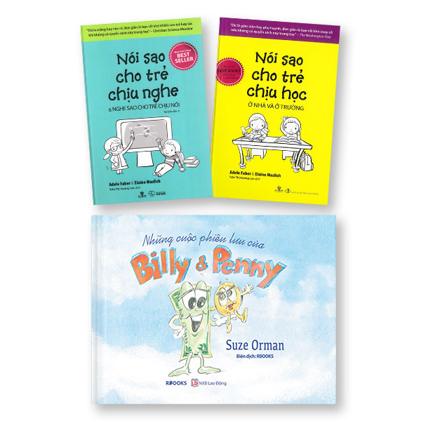 Bộ Sách 3 Cuốn: Những Cuộc Phiêu Lưu Của Billy Và Penny + Nói sao cho trẻ chịu nghe và nghe sao cho trẻ chịu nói + Nói Sao Cho Trẻ Chịu Học Ở Nhà Và Ở Trường