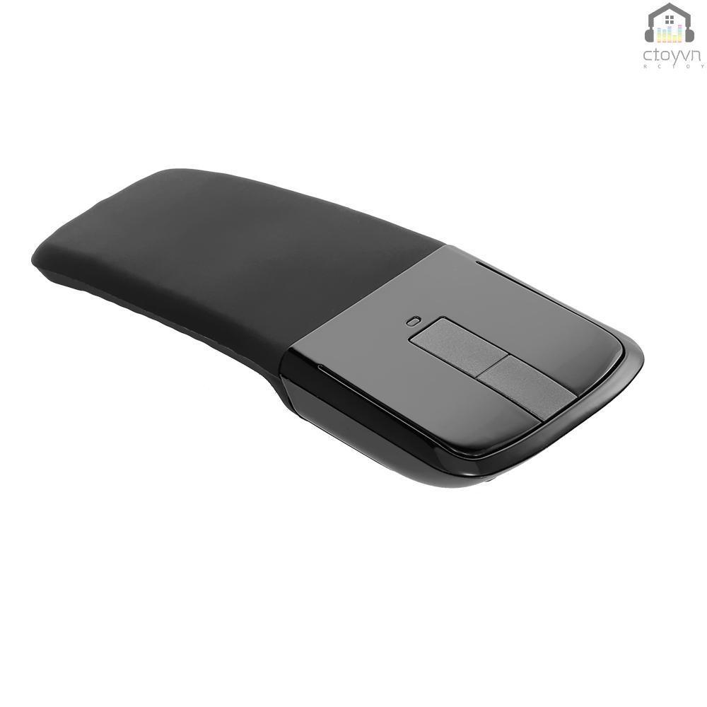 2.4G Wireless Mouse with USB Arc Mouse with Touch Function Folding Optical Mice with USB Receiver Bending Mouse for PC Laptop