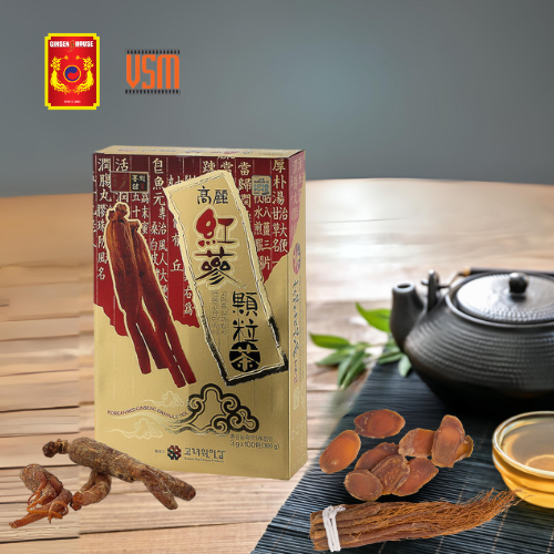 Trà Hồng Sâm Hạt Hàn Quốc Korean Red Ginseng Granule Tea - Ginseng House  (Hộp 100 gói)