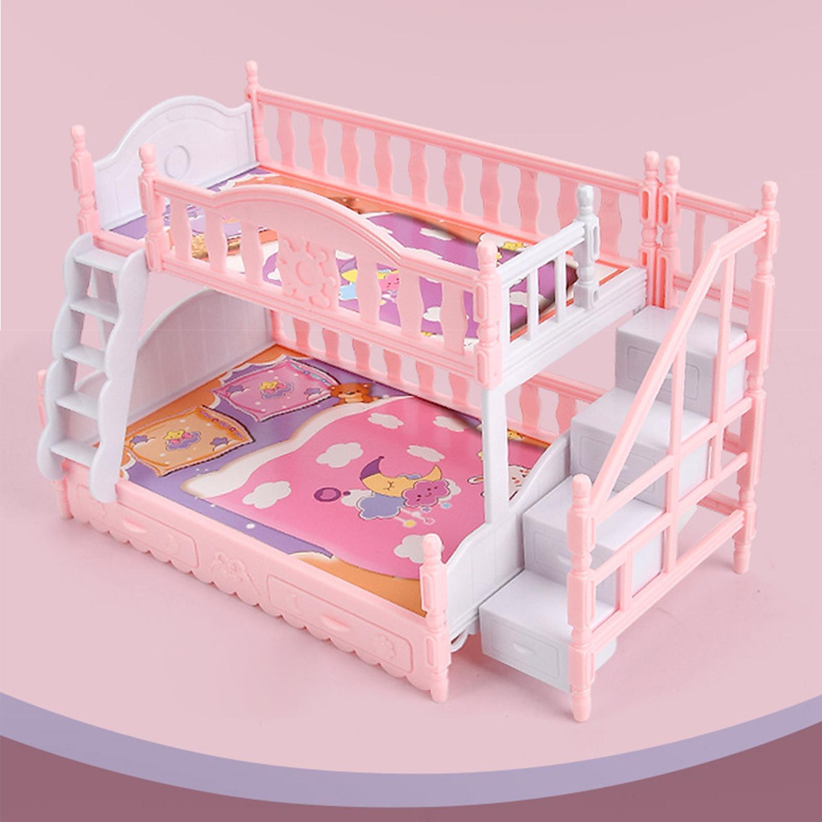 Doll House Furniture Simulation DIY Scene Decor Doll Bed for Boys Girls Kids
