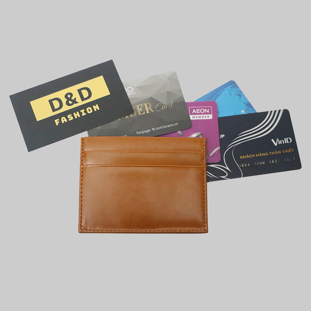 Ví đựng thẻ card da bò D&amp;D Fashion DDF088 nhỏ gọn, tiện lợi, bảo hành 12 tháng