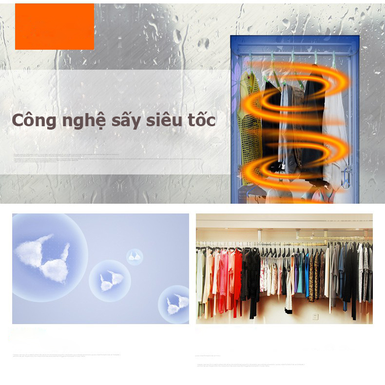 Máy Sấy Quần Áo 2 Tầng Deerma Sấy Khô Nhanh - Giữ Hương Thơm Vải - Thiết Kế Đa Năng Tiện Lợi - Hàng Nhập Khẩu