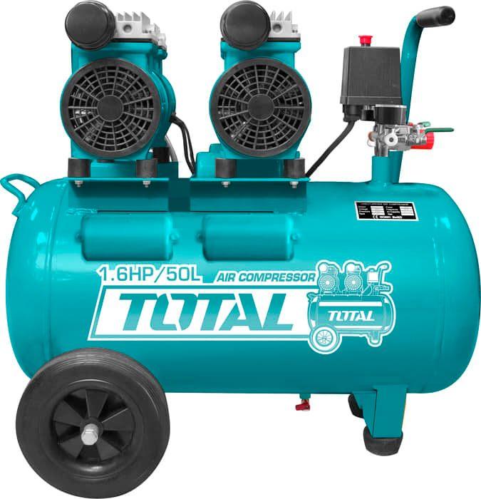 MÁY NÉN KHÍ KHÔNG DẦU 2×600W 50L TOTAL TCS2150502T - HÀNG CHÍNH HÃNG