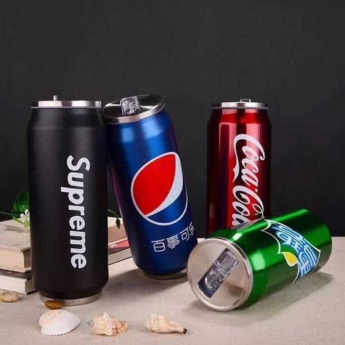 Ly Giữ Nhiệt Cao Cấp Hình Lon Nước Ngọt Dung Tích 500ml Kèm Ống Hút
