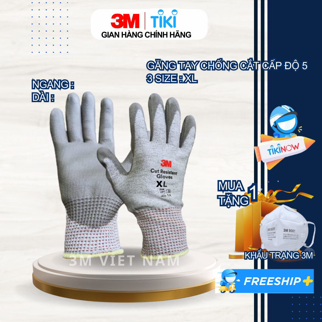 Găng Tay Chống Cắt 3M Cấp Độ 5 Cut Resistant Gloves