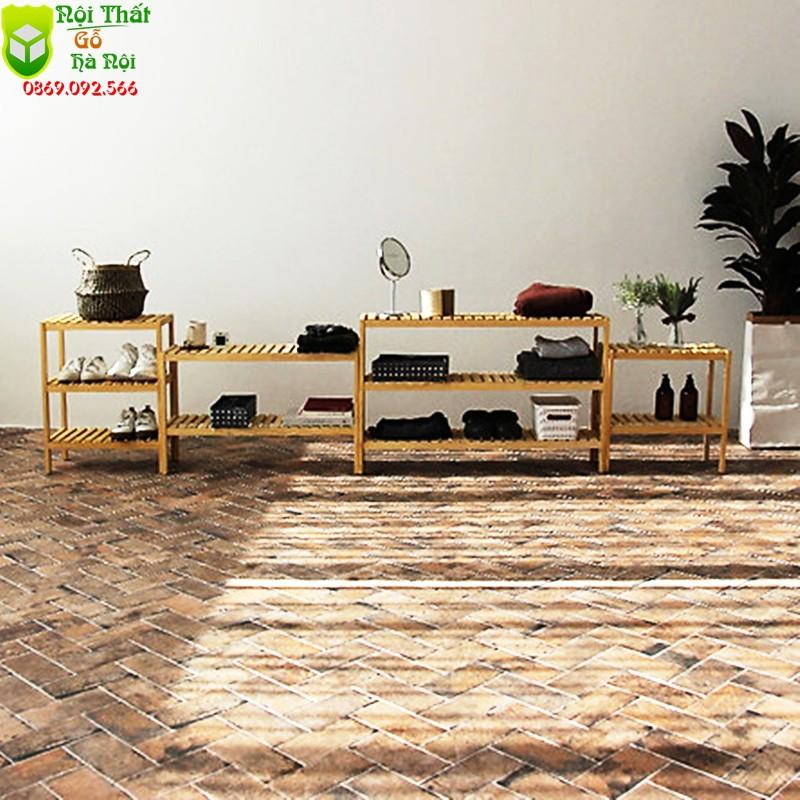 Kệ Giày ,Kệ Dép 3 Tầng Rộng 62 cm Gỗ Tự Nhiên Cao Cấp