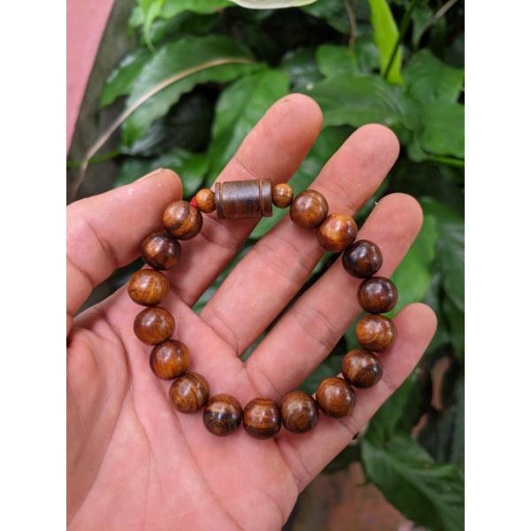 Vòng tay nam nữ loại nhỏ hạt 10 ly mix đốt trúc gỗ thơm hương tự nhiên