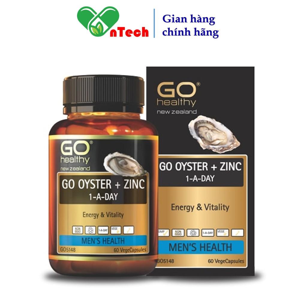 Tinh chất hàu Go Healthy OYSTER + ZINC Tăng cường sinh lý dứt điểm tình trạng Xuất tinh sớm rối loạn cương dương hộp 30 viên và 60 viên