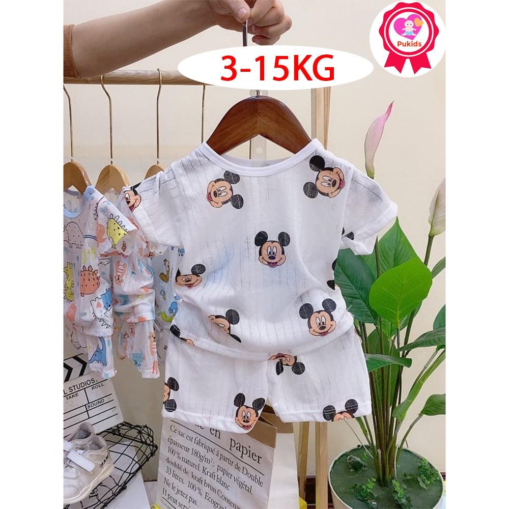 BỘ COTTON GIẤY CỘC TAY CHO BÉ 3-15 KG, GIAO MẪU NGẪU NHIÊN