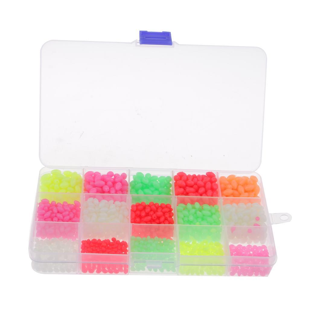Fishing Beads Assorted,Fishing Tackle Plastic Mix Color Luminous Glow Fishing Beads Kit