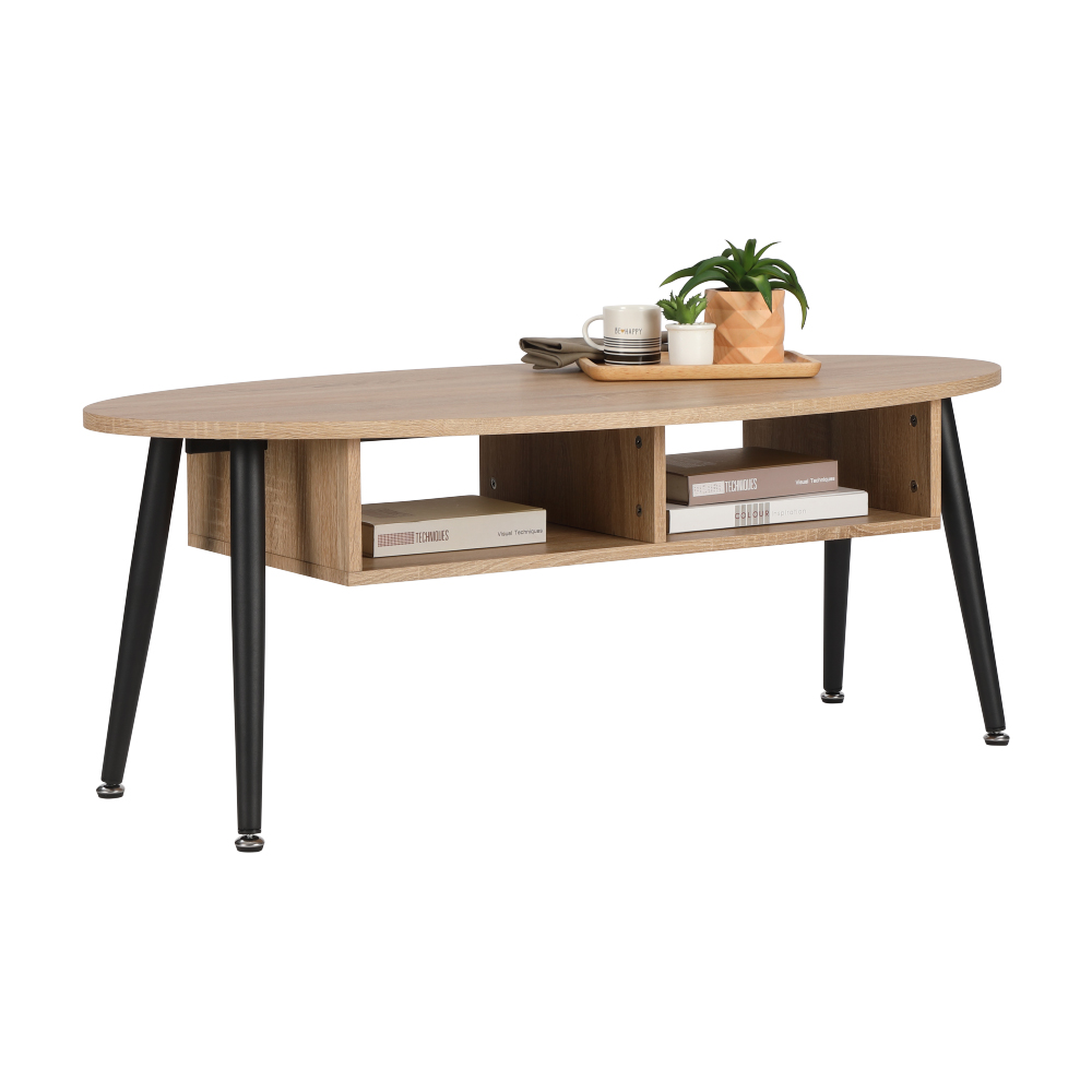 Bàn Cà Phê MARIBO Phòng Khách Màu Gỗ Tự Nhiên, Chân Sắt Sơn Tĩnh Điện Đen | Index Living Mall | Nội Thất Nhập Khẩu Thái Lan - Phân Phối Độc Quyền Tại Việt Nam