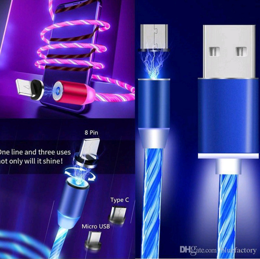 CỰC CHẤT VỚI 1 DÂY CÁP SẠC ĐIỆN THOẠI HÚT NAM CHÂM VỚI 3 ĐẦU SẠC CÓ ĐÈN LED CHẠY ĐUỔI CỰC ĐẸP HÀNG CHUẨN CHẤT LƯỢNG