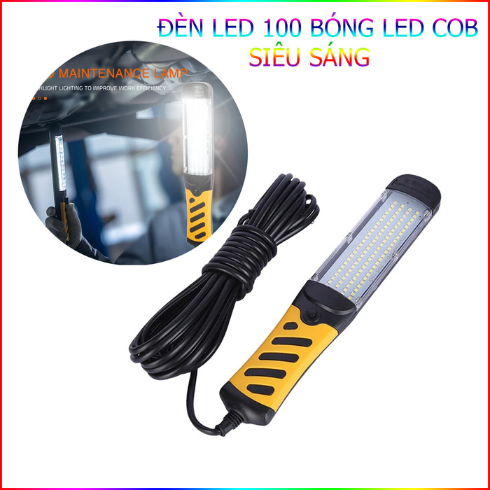 Đèn 100 Bóng Led Cob Siêu Sáng Có Nam Châm Và Móc Treo Dây Dài 8M Nguồn 220V