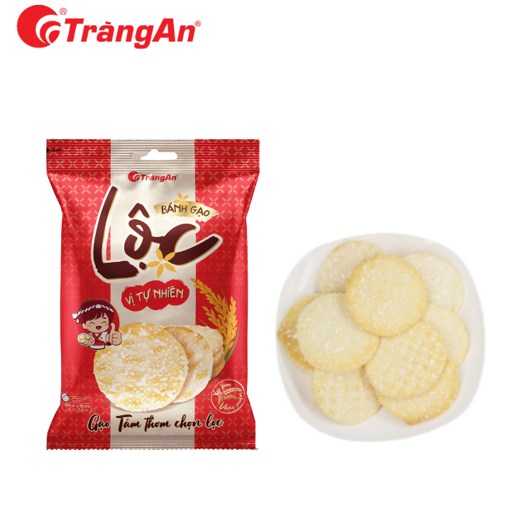 Tràng An - Bánh gạo nướng Lộc 130g, vị ngọt tự nhiên, không qua chiên dầu, không cholesterol