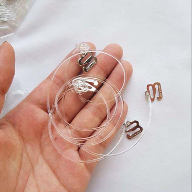 Đôi dây áo trong sợi bún, sợi dẹt trong suốt FPDA01