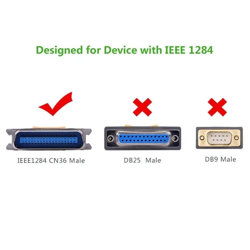 Ugreen UG30226cr124TK 1M màu Đen Cáp tín hiệu chuyển đổi USB 2.0 sang LPT âm cao cấp - HÀNG CHÍNH HÃNG