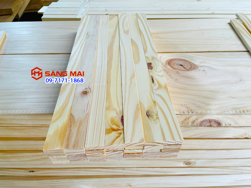 [MS37] Thanh gỗ thông 1cm x 3cm x dài 30cm + láng mịn 4 mặt