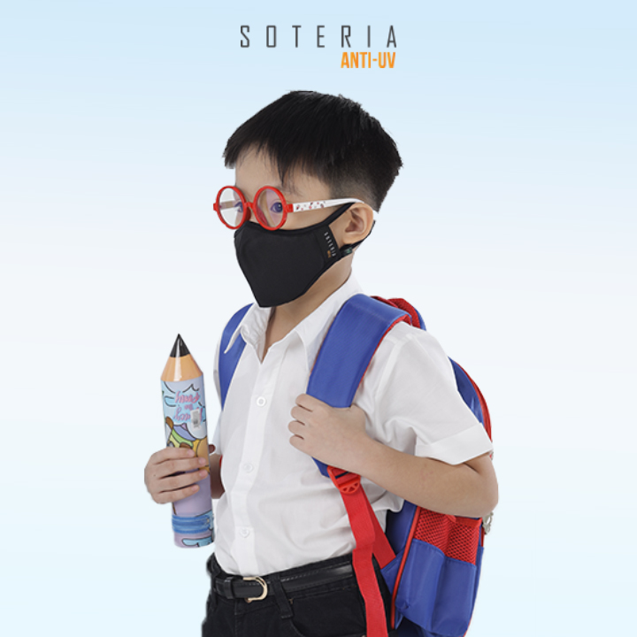 Khẩu trang chống nắng Anti UV Soteria đạt chuẩn UPF 50+, chống khuẩn chống bụi siêu mịn 0.1 micro - Size S,M,L